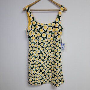 NWT Diane Von Furstenberg x Target Mini Shift Dress Sz 6 Poppy Yellow Black DVF